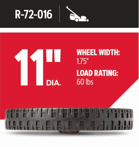Oregon 11" Rear Wheel for Walk-behind Mowers, Universal Fit (R-72-016)