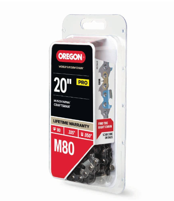Oregon M80 Chainsaw Chain for 20 in. Bar Fits Husqvarna, Craftsman Jonsered and others