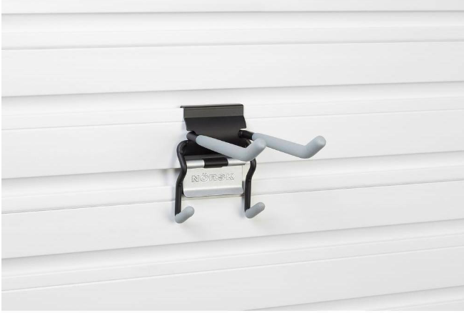 Norsk Slatwall 6 in. Steel Quad Hook (2-Pack)