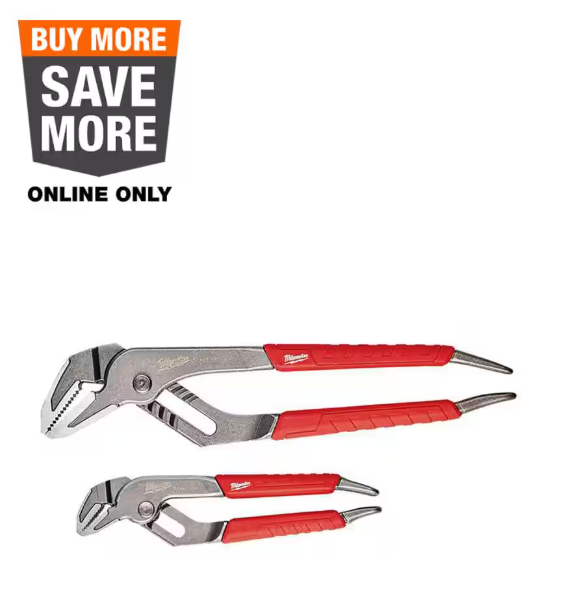 Milwaukee 6 in. and 10 in. Straight-Jaw Pliers Set (2-Piece)