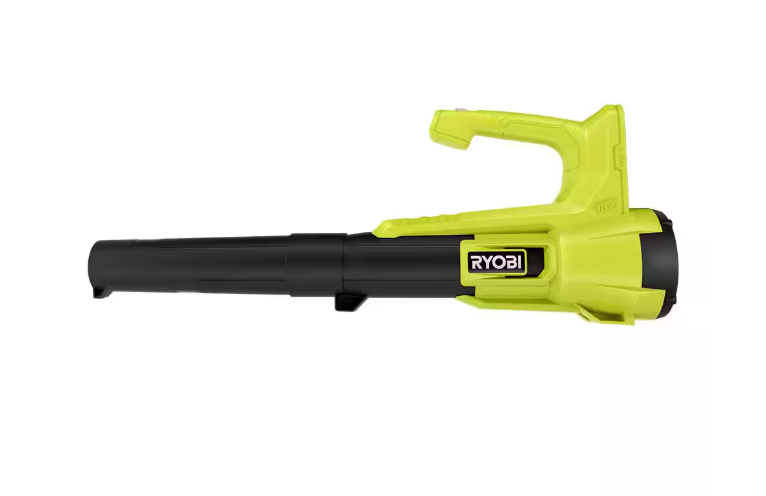 RYOBI ONE+ 18V 90 MPH 250 CFM Cordless Battery Leaf Blower/Sweeper with 2.0 Ah Battery and Charger