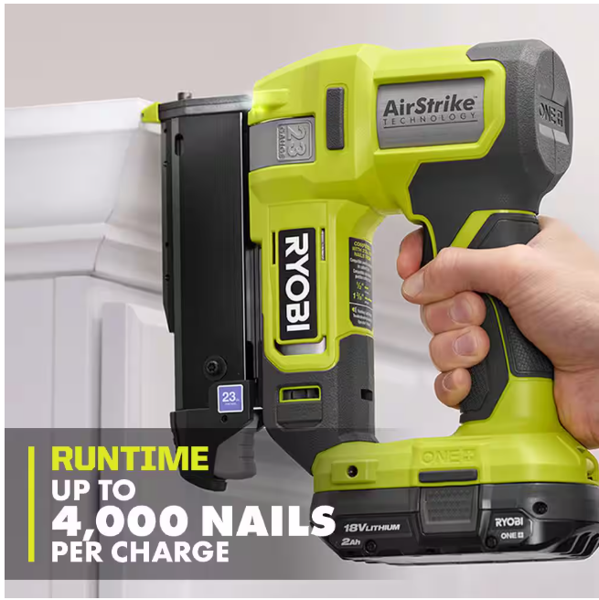 RYOBI ONE+ 18V Cordless Airstrike 23-Gauge Pin Nailer (Tool Only)