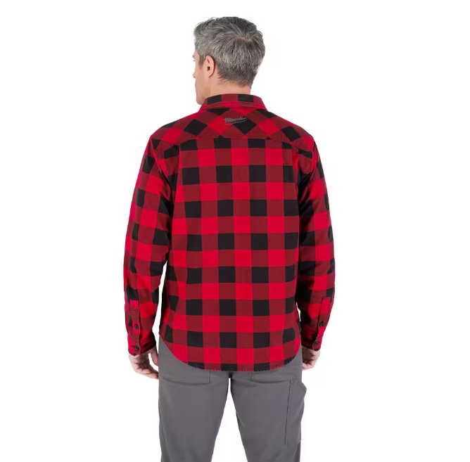 Milwaukee Men's Extra Large Red GRIDIRON Flannel Shirt