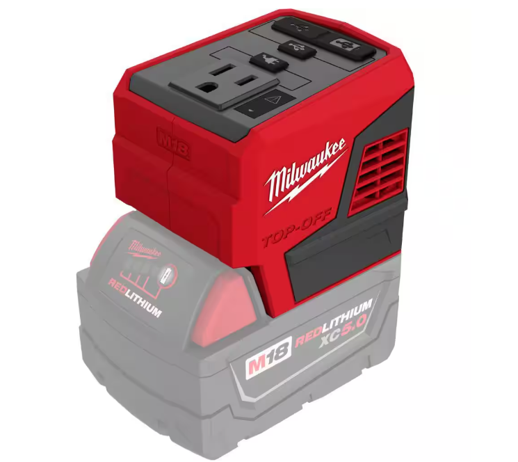 Milwaukee M18 18-Volt Lithium-Ion 175-Watt Powered Compact Inverter for M18 Batteries (Tool-Only)