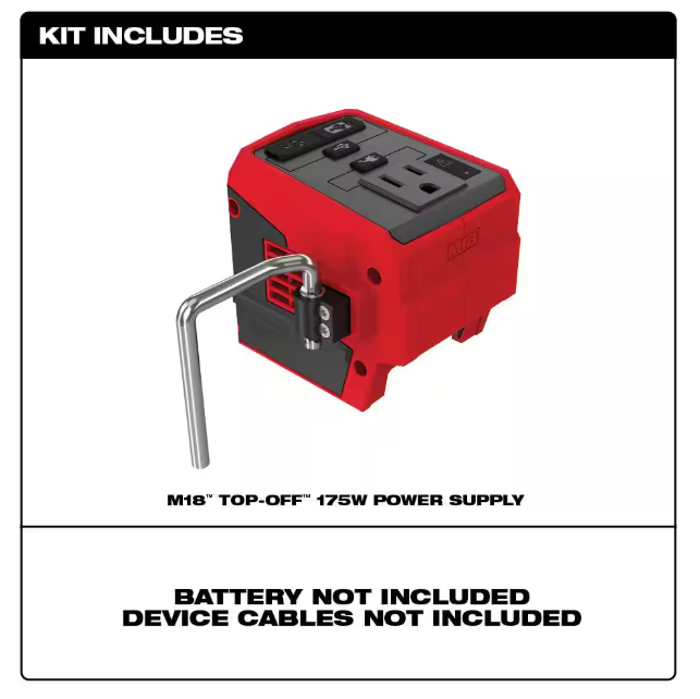 Milwaukee M18 18-Volt Lithium-Ion 175-Watt Powered Compact Inverter for M18 Batteries (Tool-Only)