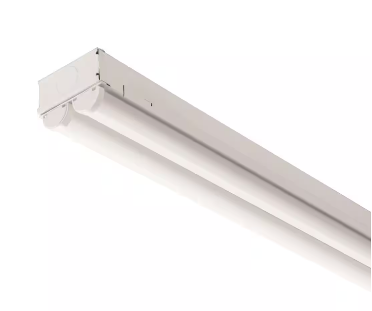 Lithonia Lighting Contractor Select 4 ft. 64-Watt Equivalent Integrated LED White Multi-Volt Strip Light Fixture 4500 Lumens 4000K