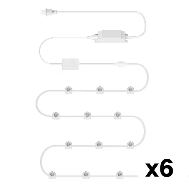 BICIK RGBIC Permanent 72 Light 100 ft. Outdoor Plug-In Integrated LED Novelty String-Light with IP65 Waterproof Housing