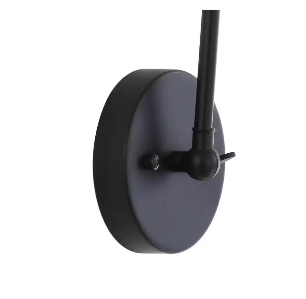 JONATHAN Y Rover 7 in. Black Adjustable Arm Metal LED Wall Sconce