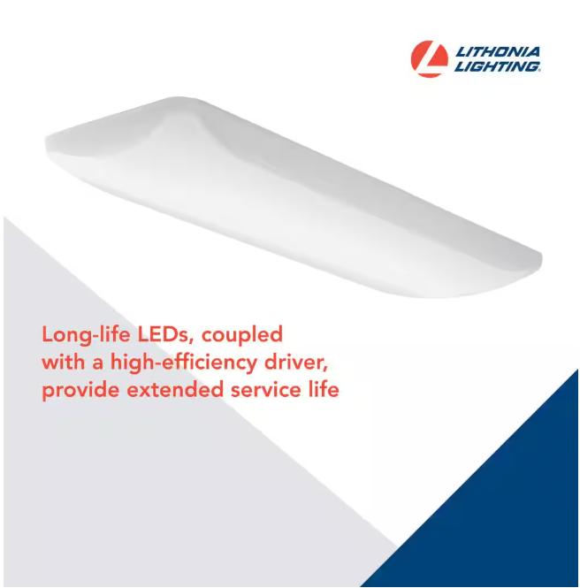 Lithonia Lighting 45 -Watt Matte White Integrated LED Flushmount
