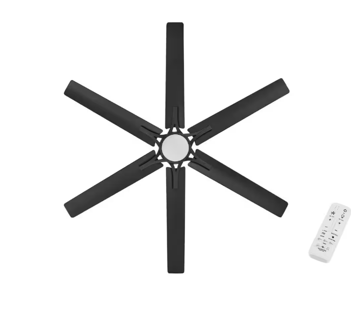Home Decorators Collection Kensgrove II 60 in. Smart Indoor/Outdoor Matte Black Ceiling Fan with Remote Included Powered by Hubspace