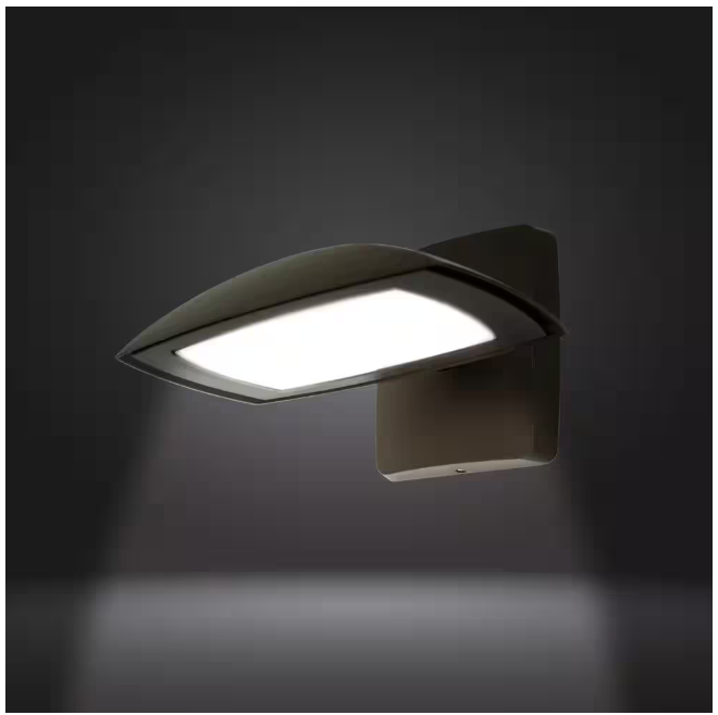 Commercial Electric 550W Equivalent Integrated LED Bronze Outdoor Wall/Flood Light, 8000 Lumens
