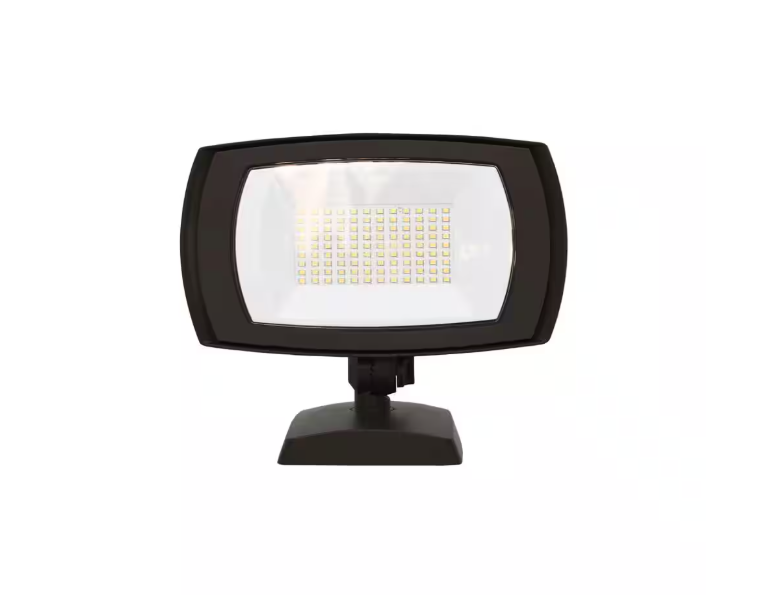 Commercial Electric 550W Equivalent Integrated LED Bronze Outdoor Wall/Flood Light, 8000 Lumens