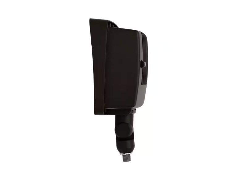 Commercial Electric 950W Equivalent Integrated LED Bronze Outdoor High Output Flood Light, 12,000 Lumens, 4000K, Dusk-to-Dawn