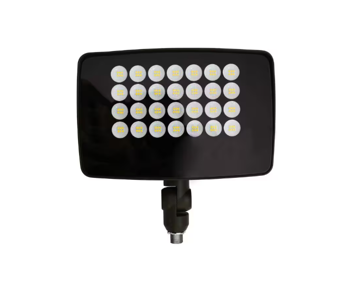Commercial Electric 950W Equivalent Integrated LED Bronze Outdoor High Output Flood Light, 12,000 Lumens, 4000K, Dusk-to-Dawn