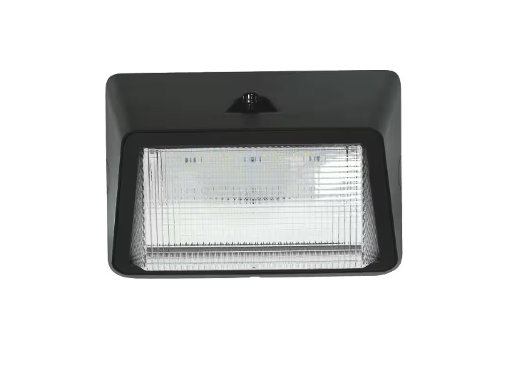 Commercial Electric 175W Equivalent Integrated LED Bronze Dusk to Dawn Commercial Refractor Wall Pack Light, 6500 Lumens, 4000K