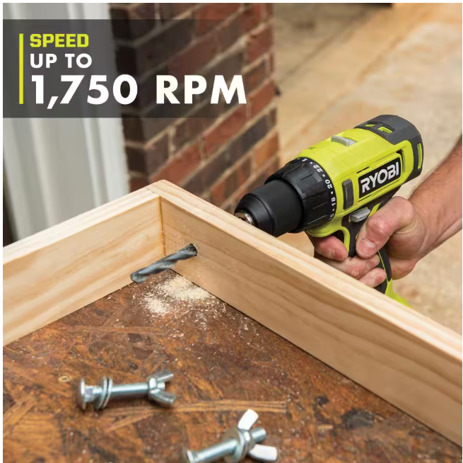 RYOBI ONE+ 18V Cordless 1/2 in. Drill/Driver (Tool Only) NO BOX