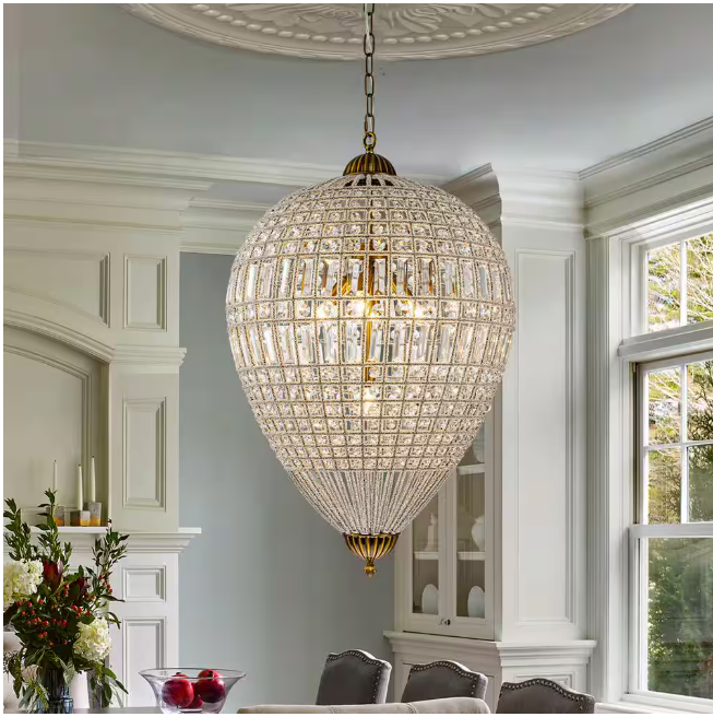 EDISLIVE Allenglade 5-Light Dimmable Brass Chandelier with Crystal Accent