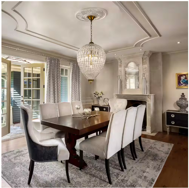 EDISLIVE Allenglade 5-Light Dimmable Brass Chandelier with Crystal Accent