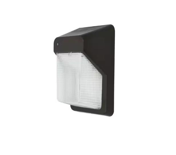 Commercial Electric 200W Equivalent Integrated LED Bronze Outdoor Vertical Wall Pack Over Door Light, 3000 Lumens