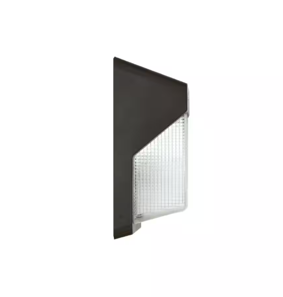 Commercial Electric 200W Equivalent Integrated LED Bronze Outdoor Vertical Wall Pack Over Door Light, 3000 Lumens