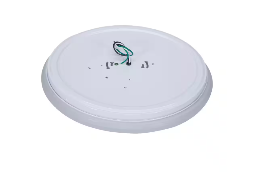 Commercial Electric 16 in. Low Profile LED Flush Mount Round Closet Light Fixture 1700 Lumens 3000K 4000K 5000K Dimmable Hallway Stairwell