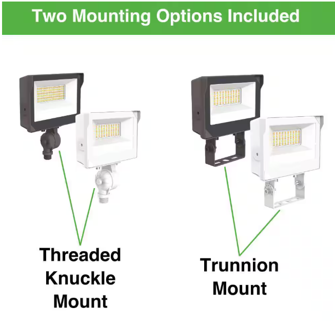 ETI LIGHTING 50-Watt Equivalent Bronze Integrated LED Flood Light 2000 Lumens Adjustable CCT and Photocell