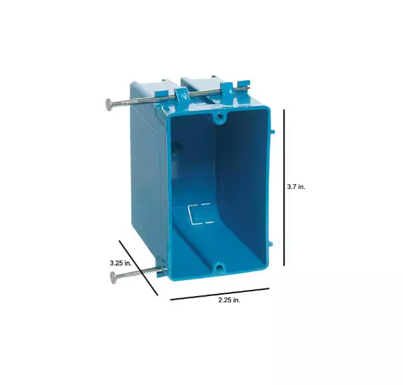 Carlon 1-Gang 20 cu. in. New Work PVC Electrical Outlet Box (Case of 100)