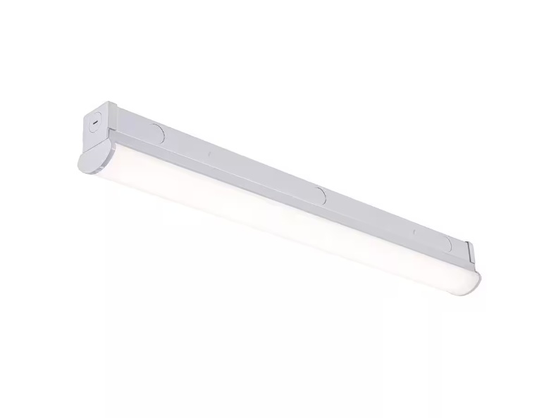 Commercial Electric 2 ft LED Garage Workshop Ceiling Strip Light Fixture Shop Light Hardwire 1800 Lumens 4000K Bright White