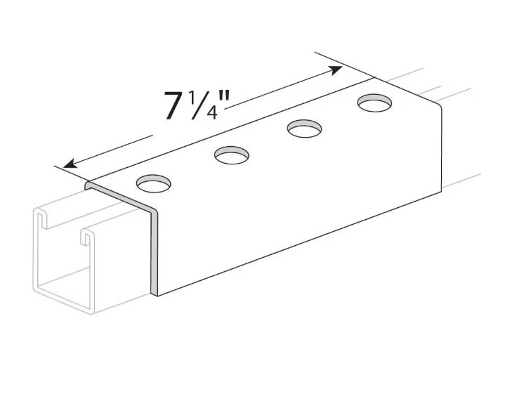 Superstrut 1-7/8 in. Channel Joiner - Strut Fitting - Silver Galvanized