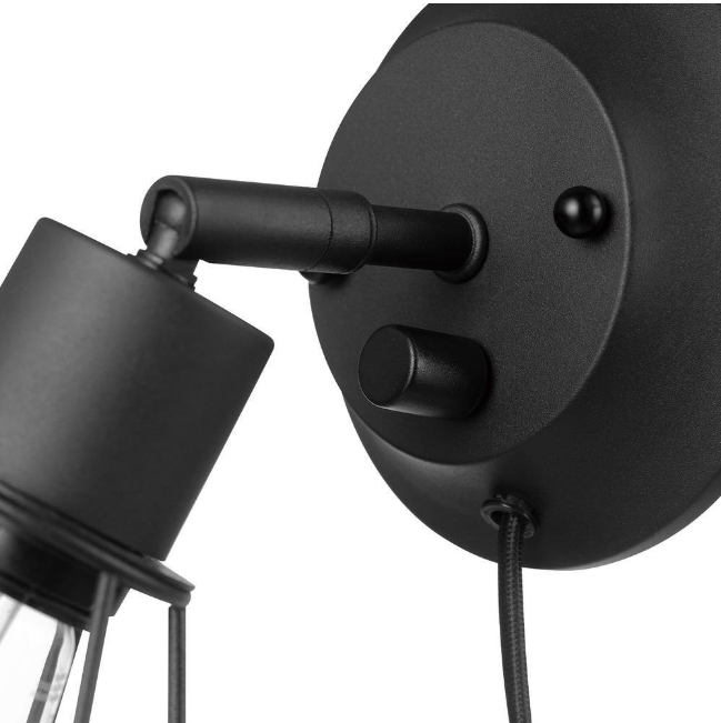 Hampton Bay Bryson 1-Light Matte Black Wall Sconce