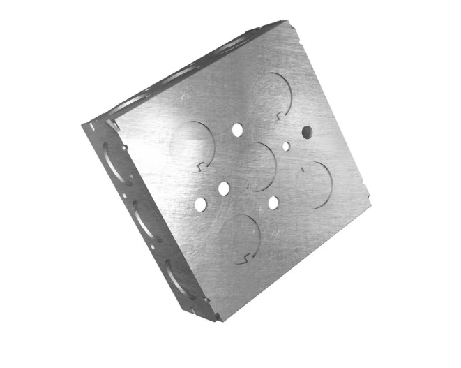 (Box of 38) Steel City 4 in. Square Metal Box 1/2 in. and 3/4 in. Knockouts