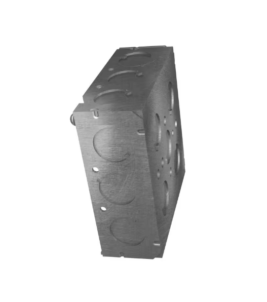 (Box of 38) Steel City 4 in. Square Metal Box 1/2 in. and 3/4 in. Knockouts