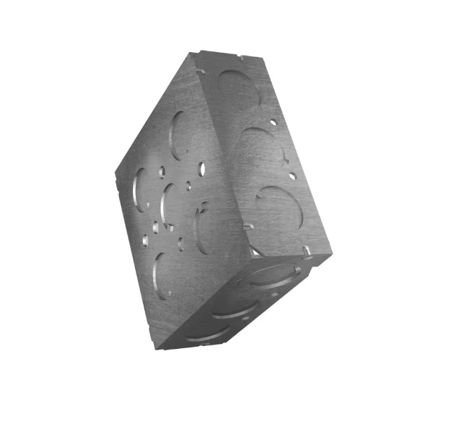 (Box of 38) Steel City 4 in. Square Metal Box 1/2 in. and 3/4 in. Knockouts