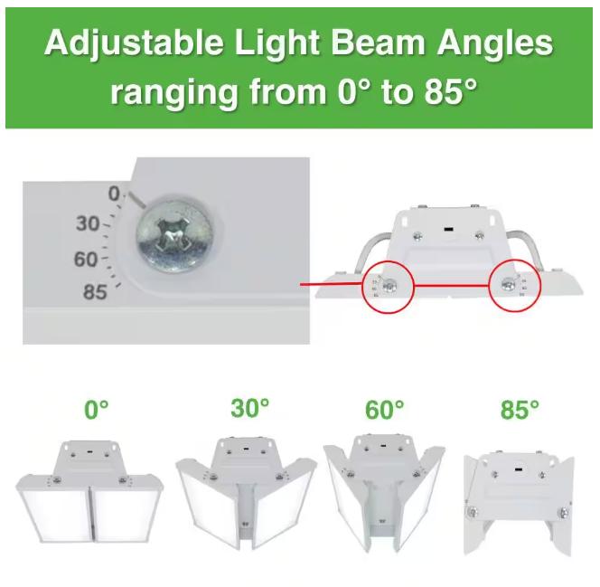 Commercial Electric 15 in. 19000 Lumens 138-Watts Adjustable Beam Multiple CCT & Lumens Integrated LED High Bay Light 120-277V Dimmable