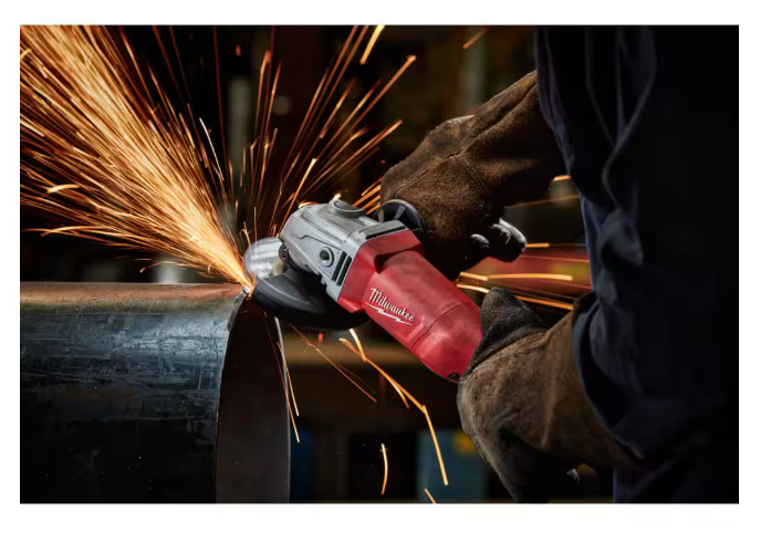 Milwaukee 11 Amp Corded 4-1/2 in. Small Angle Grinder with Lock-On Paddle Switch