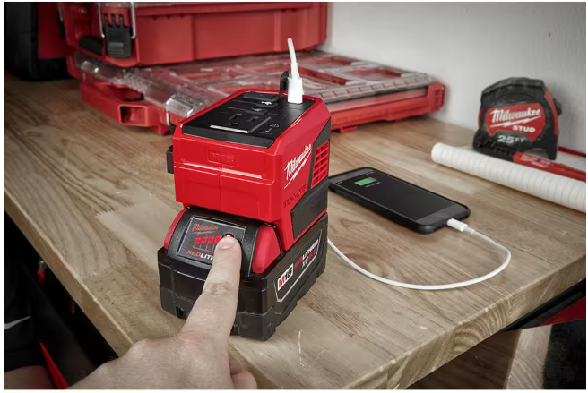Milwaukee M18 18-Volt 175-Watt Lithium-Ion Powered Compact Inverter with 3.0 Ah Battery