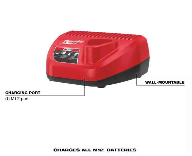 Milwaukee M12 12-Volt Lithium-Ion XC Battery Pack 4.0 Ah and Charger Starter Kit