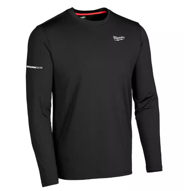 Milwaukee Men's Large Black Workskin Thermal Underwear Crew Neck Base Layer