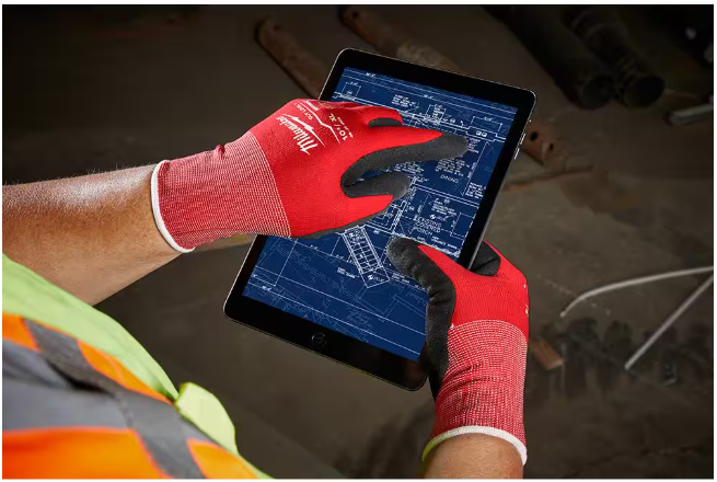 Milwaukee Large Red Nitrile Level 1 Cut Resistant Dipped Work Gloves (12-Pack)