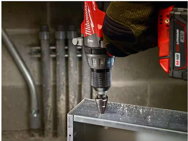 Milwaukee 7/8 in. - 1-3/8 in. #12 Black Oxide Step Drill Bit (5-Steps)