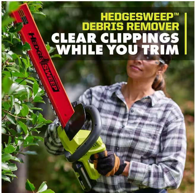 RYOBI 40V 24 in. Cordless Battery Hedge Trimmer with 2.0 Ah Battery and Charger