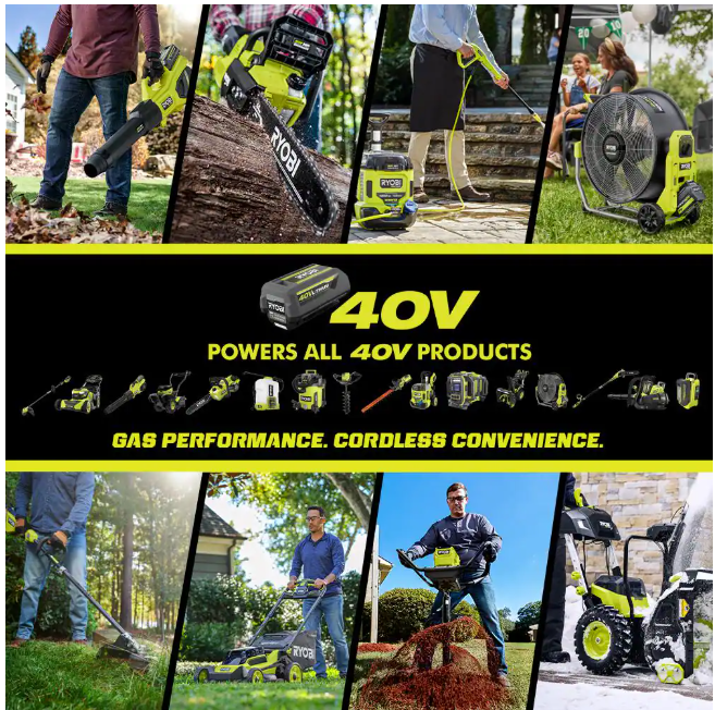RYOBI 40V 24 in. Cordless Battery Hedge Trimmer with 2.0 Ah Battery and Charger