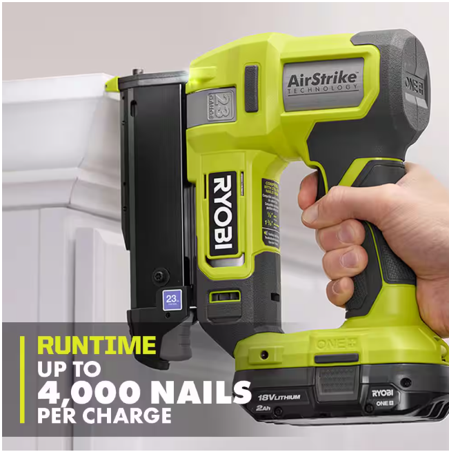 RYOBI ONE+ 18V Cordless Airstrike 23-Gauge Pin Nailer (Tool Only)