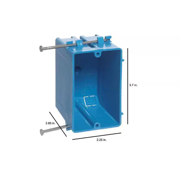 Carlon 18 cu. in. PVC 1-Gang New Work Electrical Switch and Outlet Box (Case of 100)