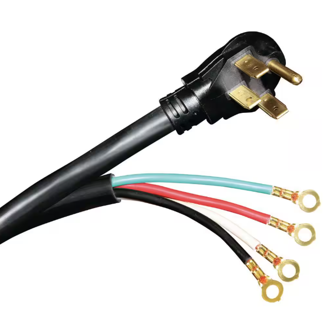 HDX 6 ft. 6/4 50 Amp 4-Prong Range Power Cord, Black