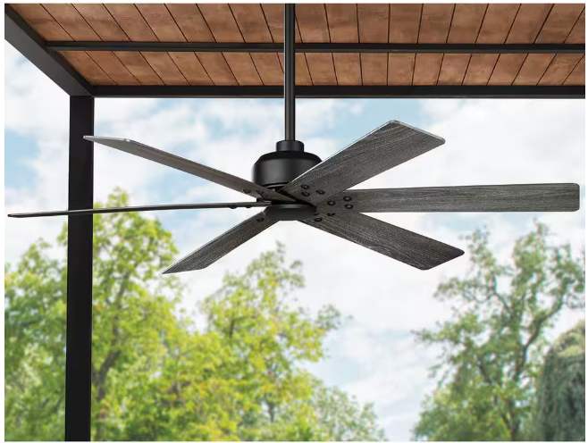 Home Decorators Collection Cortaine 54 in. Indoor/Outdoor Matte Black Ceiling Fan with DC Motor and Remote Control Included