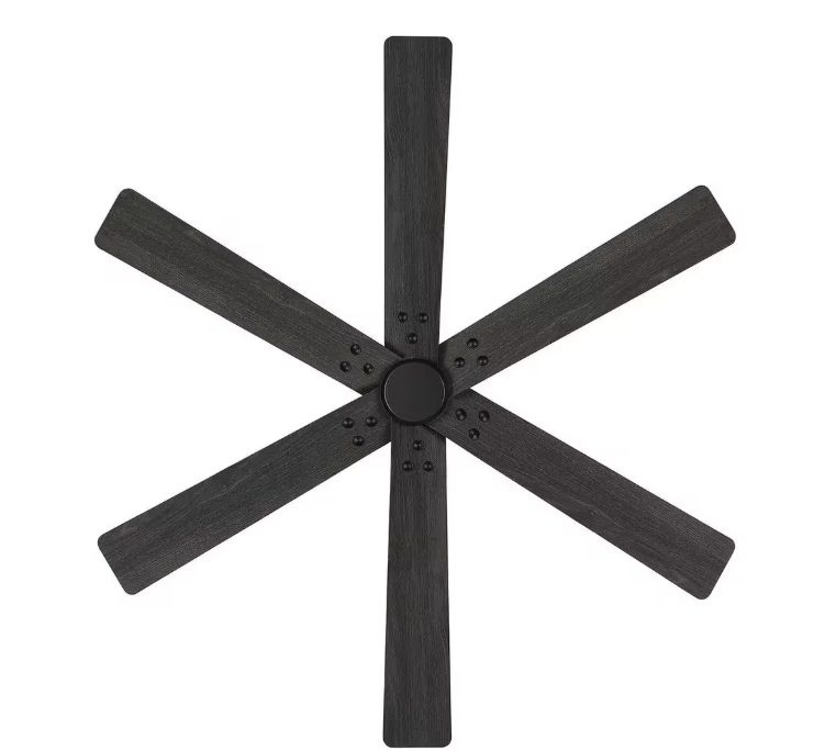 Home Decorators Collection Cortaine 54 in. Indoor/Outdoor Matte Black Ceiling Fan with DC Motor and Remote Control Included