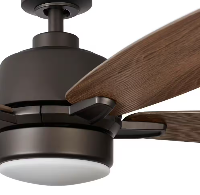 Home Decorators Collection Fawndale 46 in. Indoor Integrated LED Bronze Ceiling Fan with Light Kit, 5 Reversible Blades and Remote Control