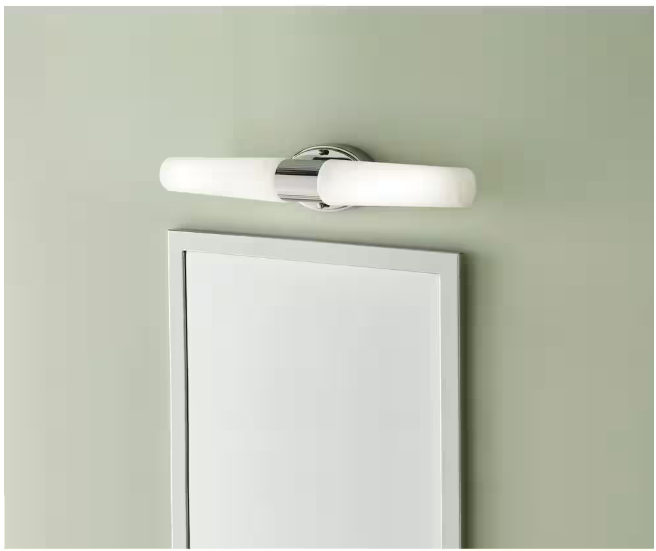 Hampton Bay Rosepine 24 in. 1-Light Chrome Integrated LED Modern Bathroom Vanity Light Bar