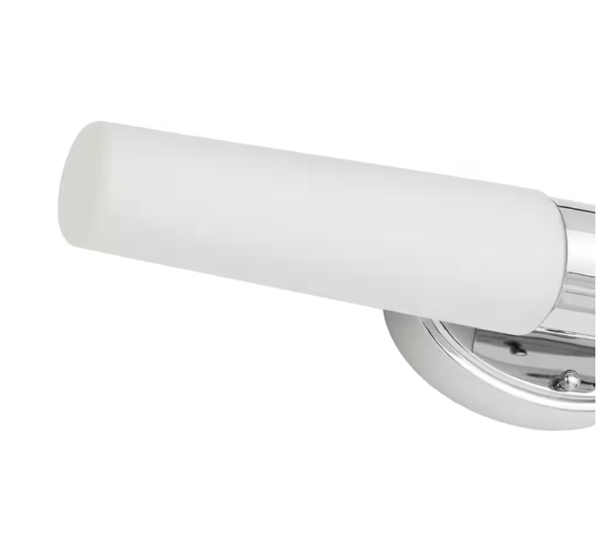 Hampton Bay Rosepine 24 in. 1-Light Chrome Integrated LED Modern Bathroom Vanity Light Bar